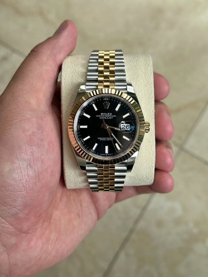 Rolex RLX Datejust Two-tone "Black Stick Dial"