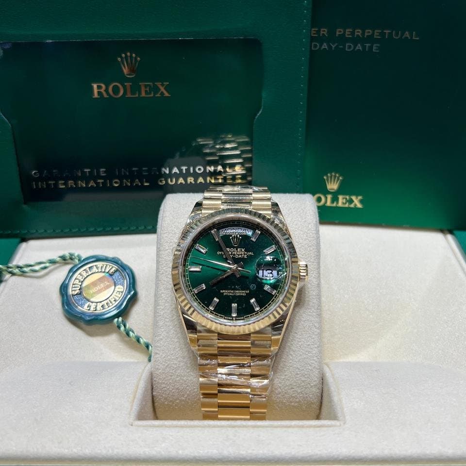 Rolex Day-Date "Green Baguette Dial"