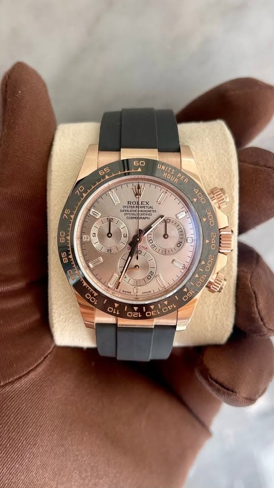 Rolex Daytona Oysterflex "Sundust Baguette Dial"